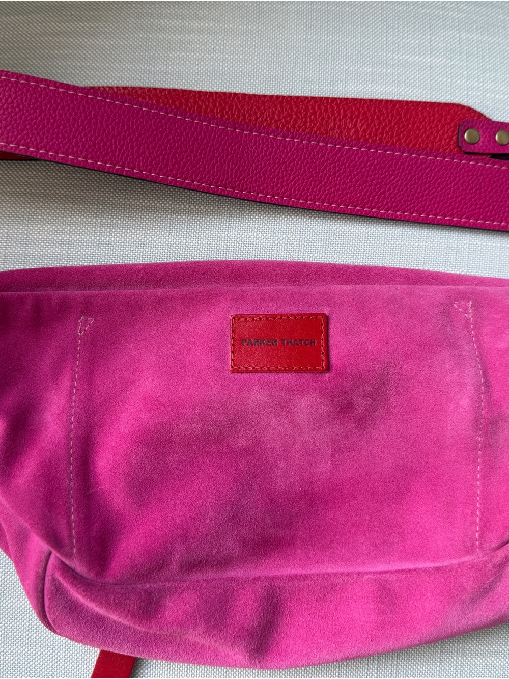 Parker Thatch Cross Your Heart Sling Pink Suede - Picture 2 of 8